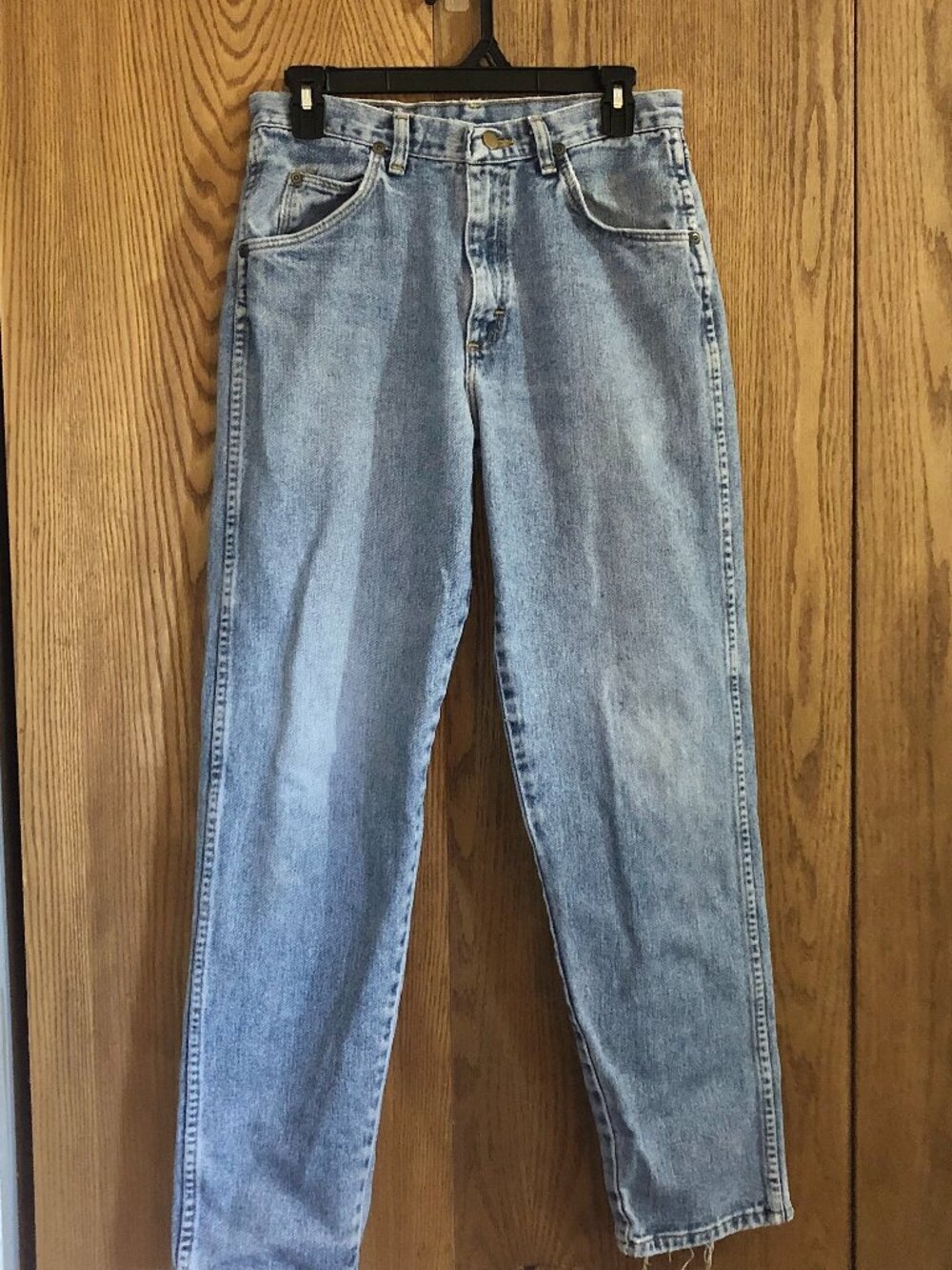 90s Vintage Wrangler Mom Jeans 30x32 - High Rise Baggy Straight Leg Light Wash